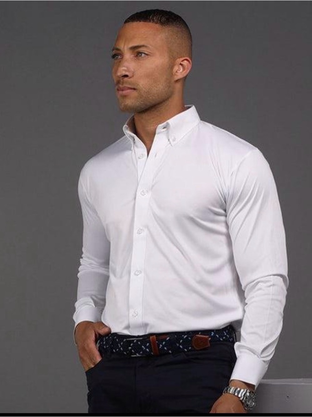 Collars & Co White Button Down Dress Shirt XL NWOT Long Sleeve